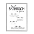thumbnail image 3 of Stupell Industries Best Bathroom Five Star Reviews Funny Bath Phrases Graphic Art Gray Framed Art Print Wall Art, 24x30, by Lettered and Lined, 3 of 5