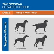 The Original Coolaroo Elevated Pet Dog Bed, Indoor & Outdoor Use, Durable, Cooling, Nutmeg, Large, 51 L x 31.50 W x 8 H