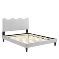 thumbnail image 3 of Modway Current Modern Performance Velvet King Platform Bed in Light Gray, 3 of 7
