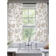 thumbnail image 2 of Khaki Farmhouse Sheer Curtains 72 Inch Length 2 Panels Set, Floral Floral Plant Leaf Vintage Spring Voile Window Treatment Rod Pocket Curtains Sheers Drapes for Bedroom/Living Room/Kitchen 52"x72"x2, 2 of 7
