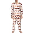 thumbnail image 3 of Fotbe Dachshund Walking Pijama de Hombre con Estampado de Manga Larga, Conjunto de 2 Piezas, Ropa de Dormir Suave y Cómoda con Bolsillos-X-Large, 3 of 7