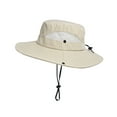 thumbnail image 2 of PEONAVET Wide Brim Fishing Hat,Sun Protection Bucket Hat ,Summer Sun Hat for Outdoor Fishing, Beach & Hiking, Paddling, Rowing, Kayaking（Khaki）, 2 of 7