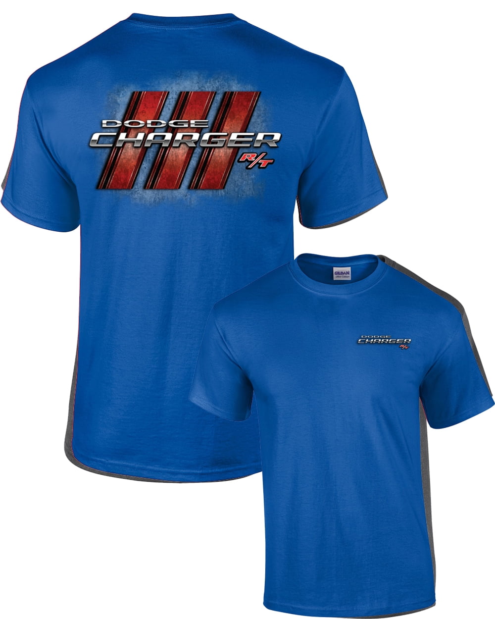Trenz Shirt Company Dodge Charger RT Stripes Adult TShirtRoyal5xl