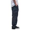 thumbnail image 2 of Men's Baggy Classic Utility Twill Workwear Multi Pocket Cargo Pants (Black, 36W x 32L), 2 of 4
