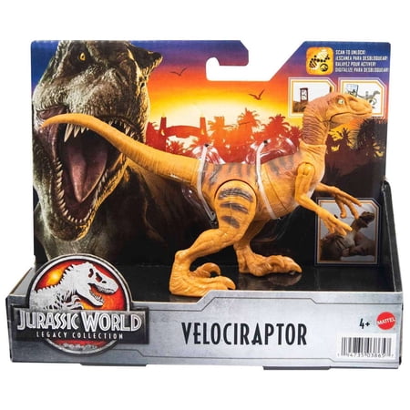 Mattel Jurassic World Collectible Kids Velociraptor Action Figures 4.2 oz