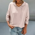 thumbnail image 6 of Long Sleeve Shirts For Women Loose Fitting Oversized Hooded T Shirt Made Of Suitable For Casual Womens Long Sleeve Tops, 6 of 7