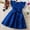 NEW Blue, variant on WSMEA Dresses for Girls Formal Fly Sleeve Solid Bowknot Size 6 Sun Dress