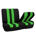 thumbnail image 3 of FH Group Striking Striped Seat Covers fro Auto, 2 Headrest Cover Full Set,  Black and Green, 3 of 6