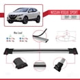 thumbnail image 3 of Compatible with Nissan Rogue Sport 2017-2022 FLY Model Car Roof Rack Cross Bar Grey Aluminium 3 Bars, 3 of 8