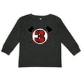thumbnail image 3 of Inktastic 3rd Birthday Buffalo Plaid Lumberjack Boys Long Sleeve Toddler T-Shirt, 3 of 5