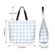 thumbnail image 5 of Disketp Blue Checkboard Bolsa Tote Estampada para Mujer, Bolso de Hombro y de Mano para Compras y Viajes, 5 of 8