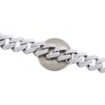 thumbnail image 5 of Sterling Silver Moissanite 11mm Miami Cuban Link 20" Prong Set Necklace 17.10 CT, 5 of 7