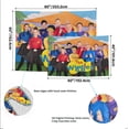 thumbnail image 4 of Wiggles-Theme Anti-pilling Tapestry Gift Wall Hanging Backdrop for Room Bedroom Girls Fans Background Banner Party Birthday Supplies Decor59"×39"(150cm*100cm), 4 of 6