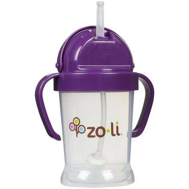 Zoli Baby BOT Straw Sippy Cup 6 oz Purple