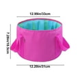 thumbnail image 6 of PPgejGEK Travel Foldable Foot Bath Basin 33x33x18.5cm/12.99x12.99x7.28in Portable Collapsible Wash Bucket for Camping Outdoor Home Use Storage Bag Included, 6 of 9