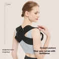 thumbnail image 2 of Graflsoa Adjustable Posture Corrector Belt for Back Support, Shoulder Alignment, and Pain Relief - Breathable, Soft, and Comfortable Design in Black (Size L), 2 of 6