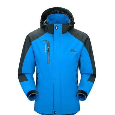 Mens Waterproof Hiking Jacket Coat Winter Ski Outdoor Sport Raincoat Hoodie (Best Waterproof Hiking Jacket 2019)