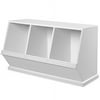 Badger - Stackable Three-Bin Storage Cubby, White