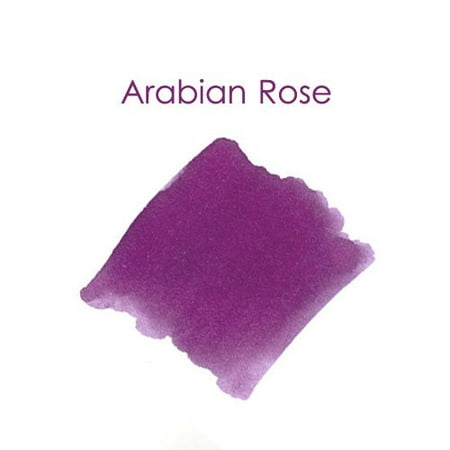 Pack/12 Fountain Pen Ink Cartridges, Arabian Rose, Standard international size (also called mini international) By Private Reserve Ship from