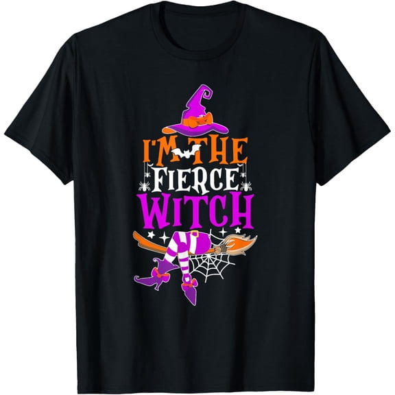 I'm The Fierce Witch Shirt Funny Witch Halloween Costume T-Shirt