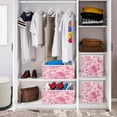 thumbnail image 6 of Cabinet Storage Basket 15.75x10.63x6.96 Inches Storage Box Foldable, Storable and Easy to Assemble ，Open Home Storage Bins ，Closet Storage Bins Charming Pink Roses, 6 of 8