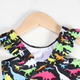 thumbnail image 4 of LNMQLPDBS Girls One Piece Swimsuits Cartoon Dinosaur Printed Ruffle Trim Fly Sleeve Bodysuit Baby Girl Swimsuit 12-18 Months Toddler Summer Beach Bathing Suits Cute Swimwear for Vacation, 4 of 6