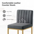 thumbnail image 2 of Counter Height Bar Stools Set of 4, 27" Modern Island Bar Stools with Back, Velvet Armless Bar Chairs for Home Office Kitchen Island, 2 of 9