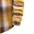 thumbnail image 4 of LYSMORA Men's Hooded Plaid Flannel Shacket Long Sleeve Button Front Drawstring Hood Overshirt Loose Fit Shirt Jacket with Side Pockets for Fall Outdoor Daily Wear, 4 of 5