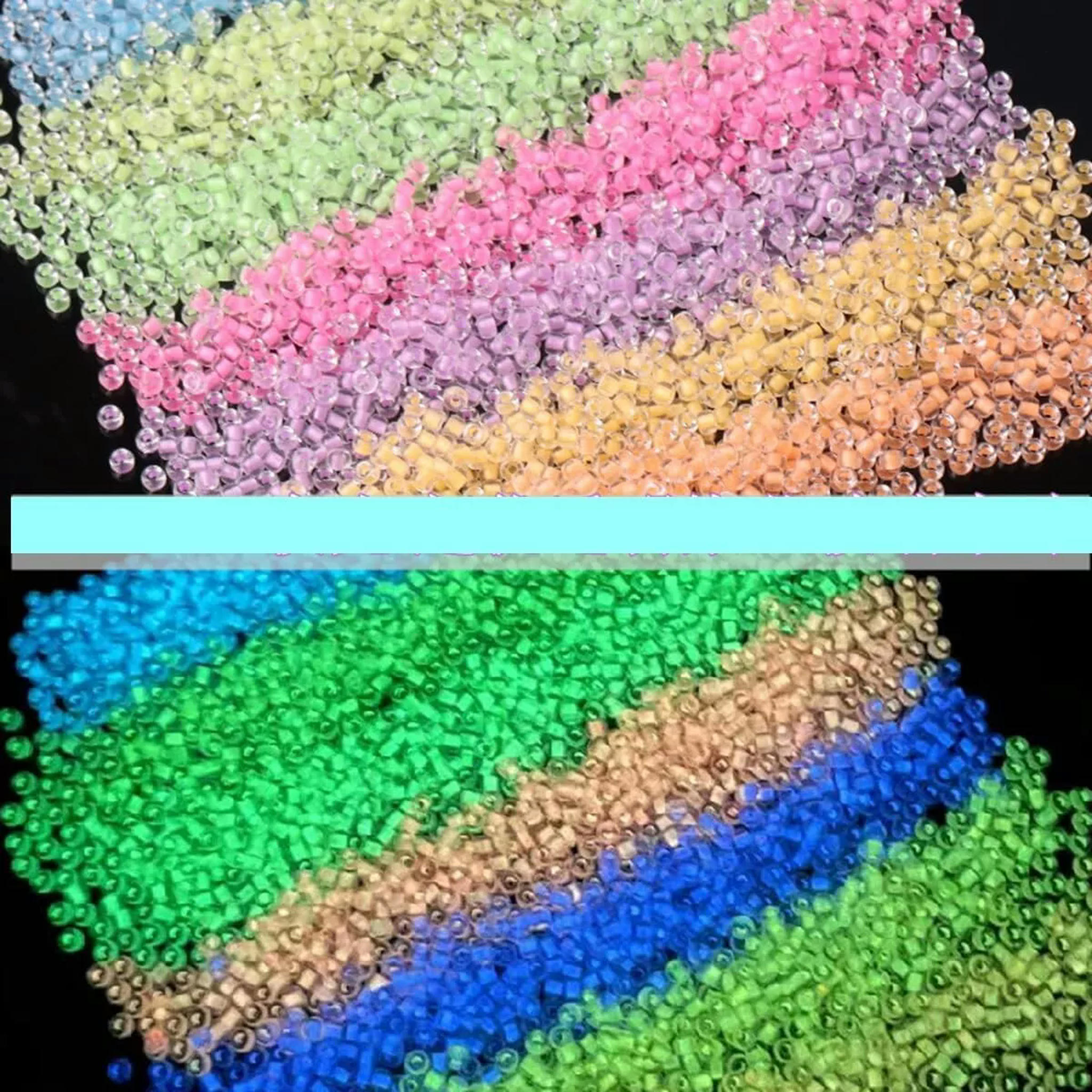 U8MO Glow In The Dark Glass Seed Beads 3mm Assorted Jewelry Making Supplies 6000pcs