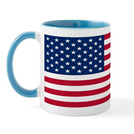 CafePress - American Flag Mug Mugs - 11 oz Ceramic Mug - Novelty Coffee Tea Cup