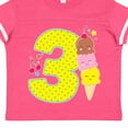 thumbnail image 4 of Inktastic Ice Cream Third Birthday Blue Boys or Girls Toddler T-Shirt, 4 of 5