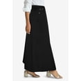 thumbnail image 4 of Jessica London Women's Plus Size Denim Inset Maxi Skirt, 4 of 5