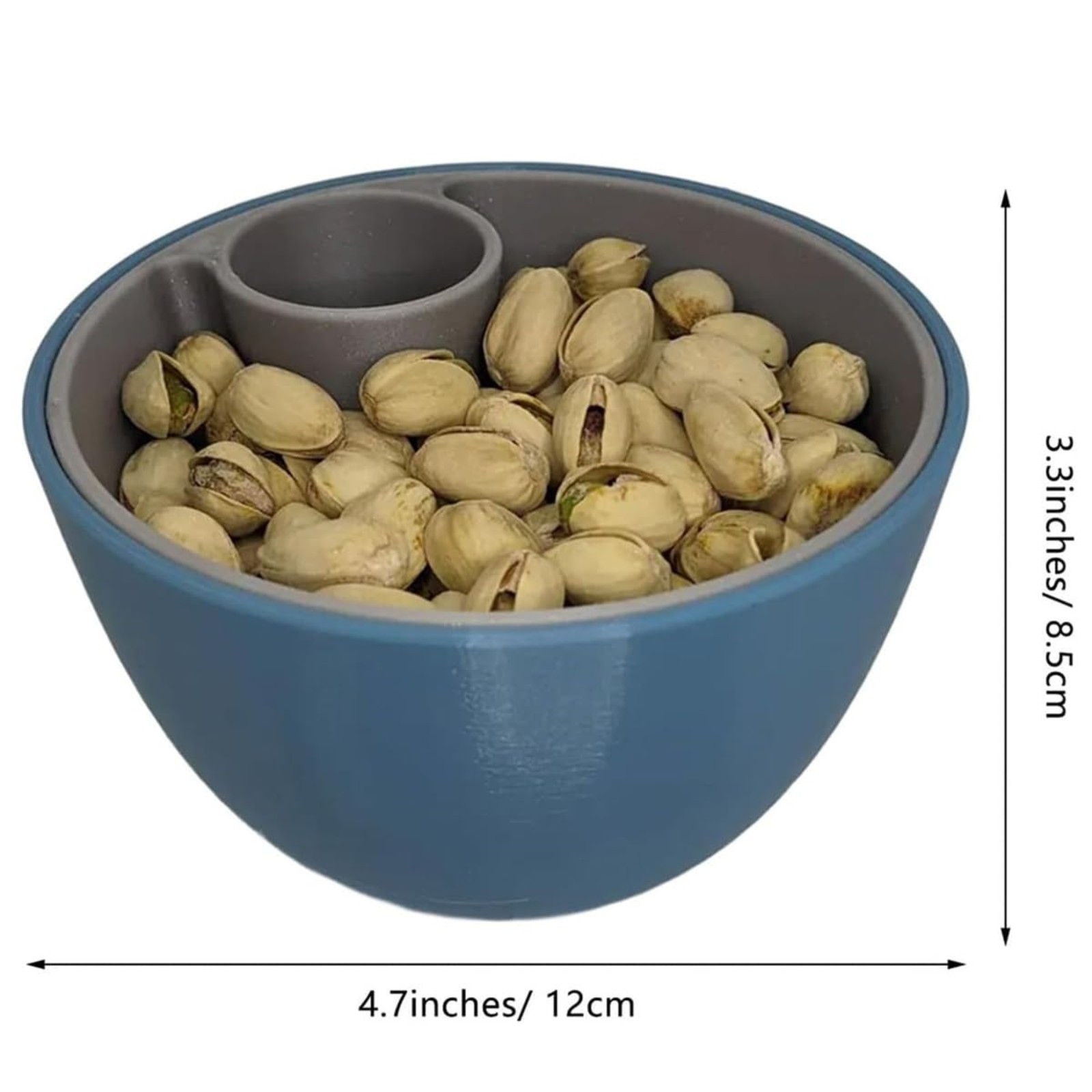 Bol à Noix Imprimé 3D Avec Poubelle Intégrée - Double Compartiment Pour Coquilles - Design Pratique Pour Apéro Et Snacks