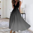 thumbnail image 2 of Maxi Maxi Robe, Robe Sans Manches Dégradé Mode Décontractée avec Col en V Robe Maxi Bohème, Robes d'Été pour Femmes, 2 of 5
