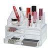 CLEARLY CHIC Makeup Cosmetic Jewelry Organizer Display Box 19 Comp with 3 Drawers