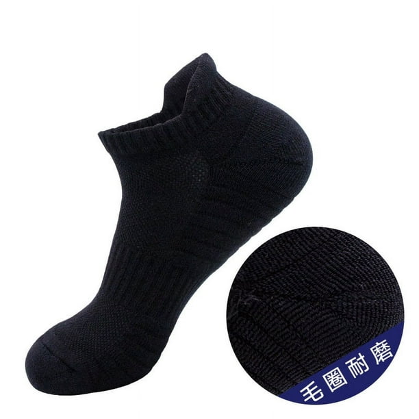 Zhuge 10 pares de calcetines invisibles de corte bajo hasta el tobillo, antideslizantes, para correr, deportivos, novedosos, casuales, con forro invisible, color negro