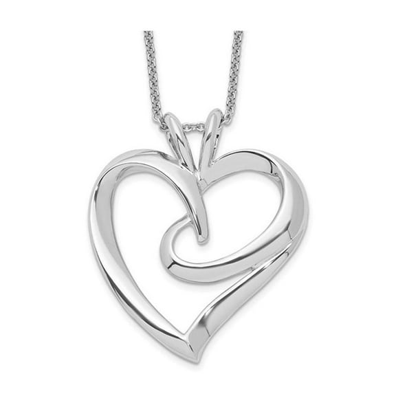 Gem & Harmony The Hugging Heart Pendant Necklace in Sterling Silver with Chain for Women