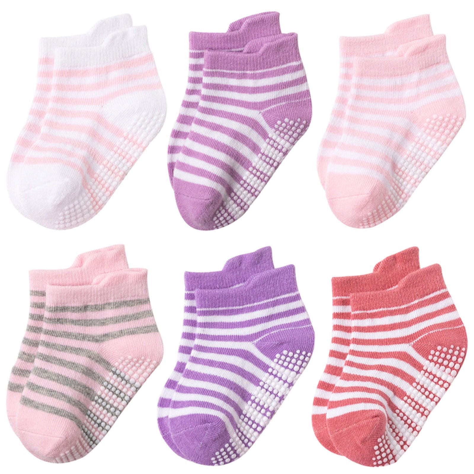 6Pair Baby Boy Girl Cotton Thicken Warm Children Floor Anti-Slip Baby Step Socks 