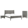 thumbnail image 2 of Modway Georgia 3-Piece Rubberwood and MDF Queen Bedroom Set in Gray, 2 of 10
