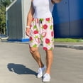 thumbnail image 7 of Kdxio Hand Drawn Strawberry Print Mens Sleep Shorts Bottoms Soft Comfy Pajama Wear Pants with Drawstring Pockets, 7 of 7
