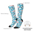 thumbnail image 5 of Picia Women Crew Soft Moisture-wicking Socks Panda Flying in the Sky Pattern Design Cotton Socks, One Size fit All, 5 of 9