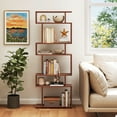 thumbnail image 2 of Costway 6-tier Storage Bookshelf S-shaped Geometric Bookcase with Anti-toppling Kits Orange, 2 of 9