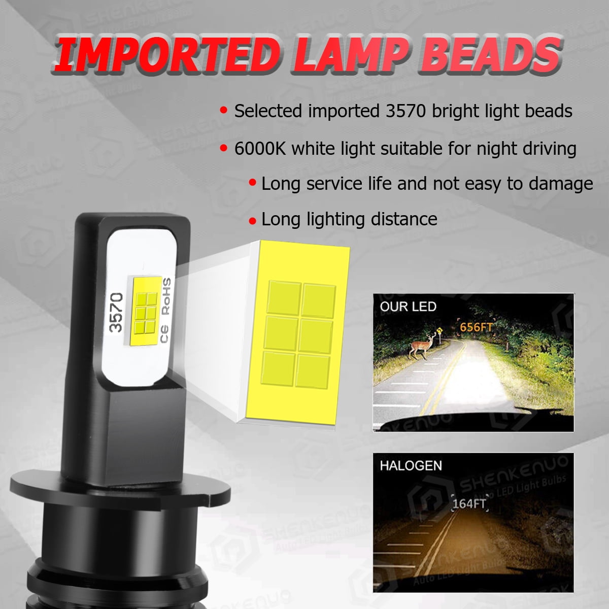 For 2004-2010 Infiniti QX56 LED Fog Light Bulbs White 6000K 2pcs