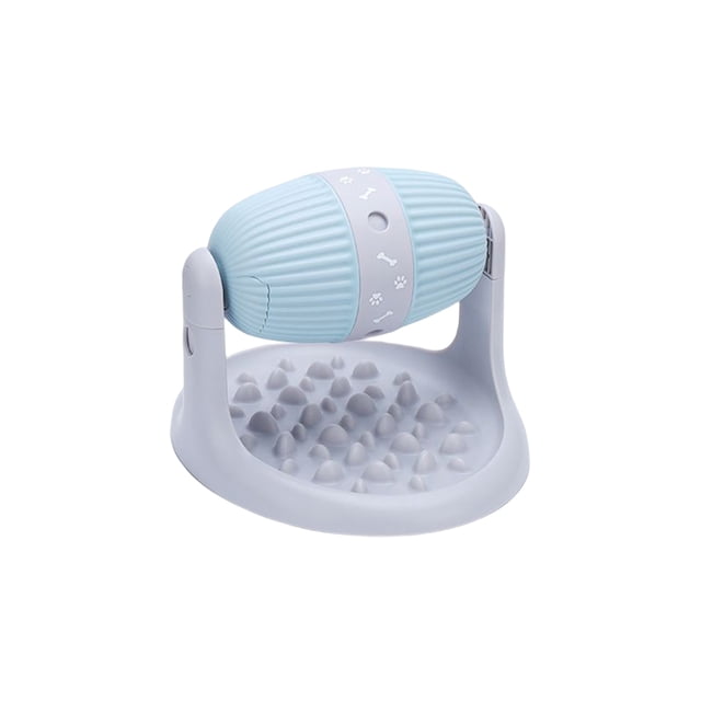 Dispensador de alimentos interactivo sweethay comedero lento para mascotas altura ajustable soporte tazón de alimentación Azul