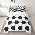 thumbnail image 2 of Castle Fairy Female Men Soccer Game Twin Bedding Sets 7-Piece,Sport Gamer Football Bedding Comforter Set Microfiber,Geometric Honeycomb Hexagon Breathable Sheet Sets,Lightweight Room Decor, 2 of 8