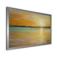 thumbnail image 2 of Designart 'Abstract Yellow Sunset At The Horizon' Nautical & Coastal Framed Art Print, 2 of 4