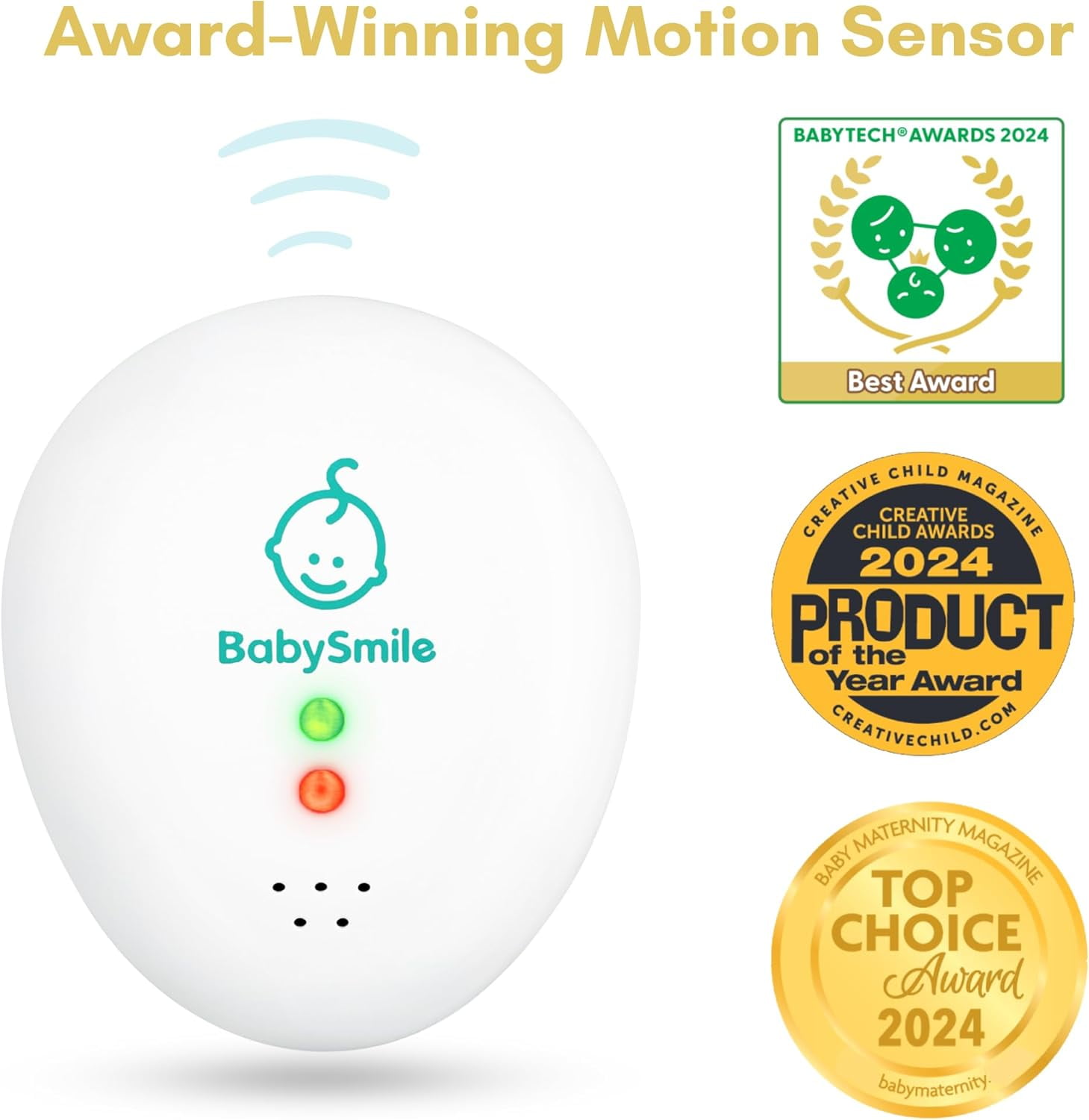 Baby Smile Baby Motion Breathing Monitor ||| Baby Abdominal Movement Monitor ||| Audible Alerts for Quick Alerts ||| Diaper Clip ||| No Bluetooth