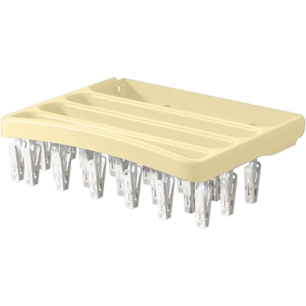 CHAO Percha para secar calcetines (amarillo), rejilla plegable para secar la ropa, colgador de secado a prueba de viento para calcetines, ropa interior, toallas, bufandas, montado en la pared