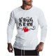 thumbnail image 1 of Blusa informal de manga larga con cuello redondo y estampado divertido para hombre Pompotops oipoqjl1869, 1 of 8