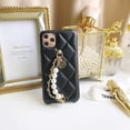thumbnail image 2 of Street Fashion iPhone 13 Pro Max con funda de correa de mano de perla, elegante y lujosa funda de teléfono de piel sintética antiarañazos y absorción de golpes para iPhone 13 Pro Max Vhermosa CW-CC446, 2 of 8